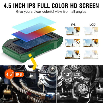 Endoscope Camera Uofun Industrial Borescope 4.5 1080P Hd Ips Screen Ip67 Waterproof With 6 Led